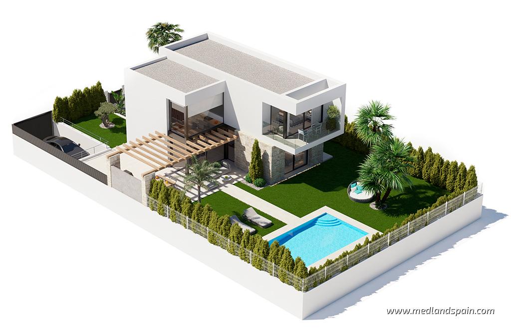 Villa Finestrat, Alicante, Spānijā 3 istabas, 154 m2 Nr. 46861