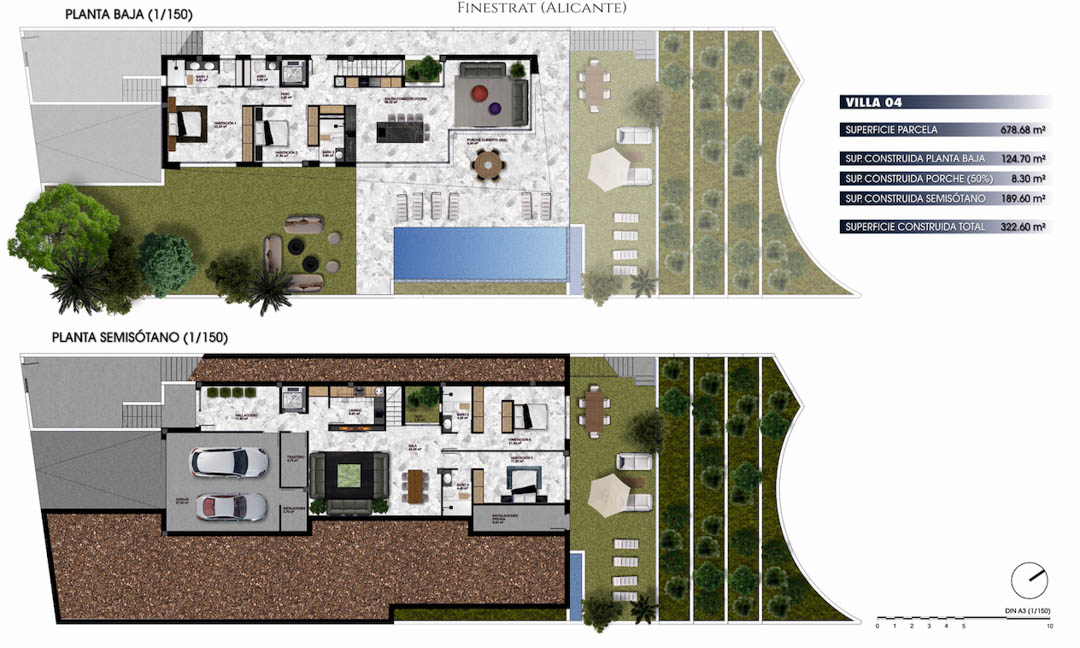 Villa a Finestrat, Alicante, Spagna 4 camere da letto, 322 mq. N° 91846