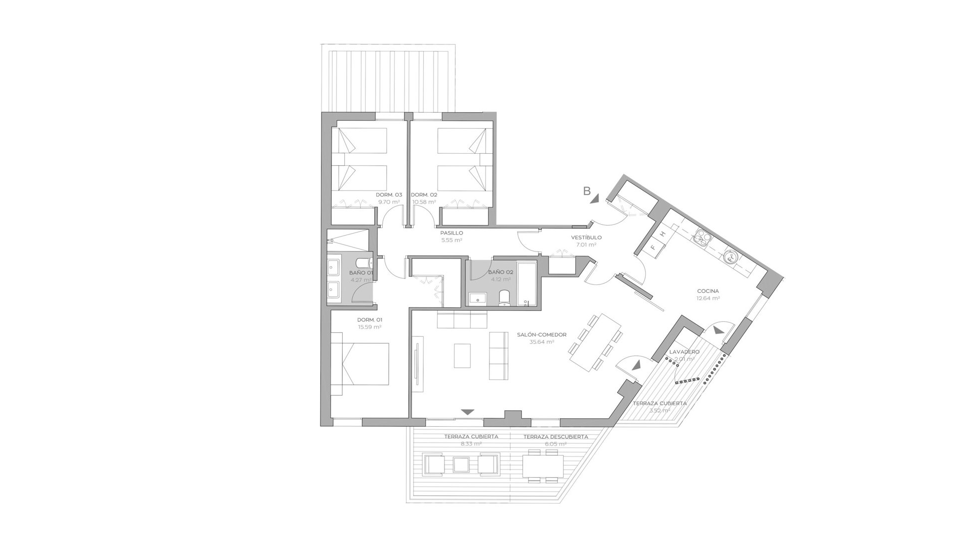 Apartment en La Reserva de El Limonar, El Limonar, Malaga, Espagne 3 chambres, 105 m2 No. 93665