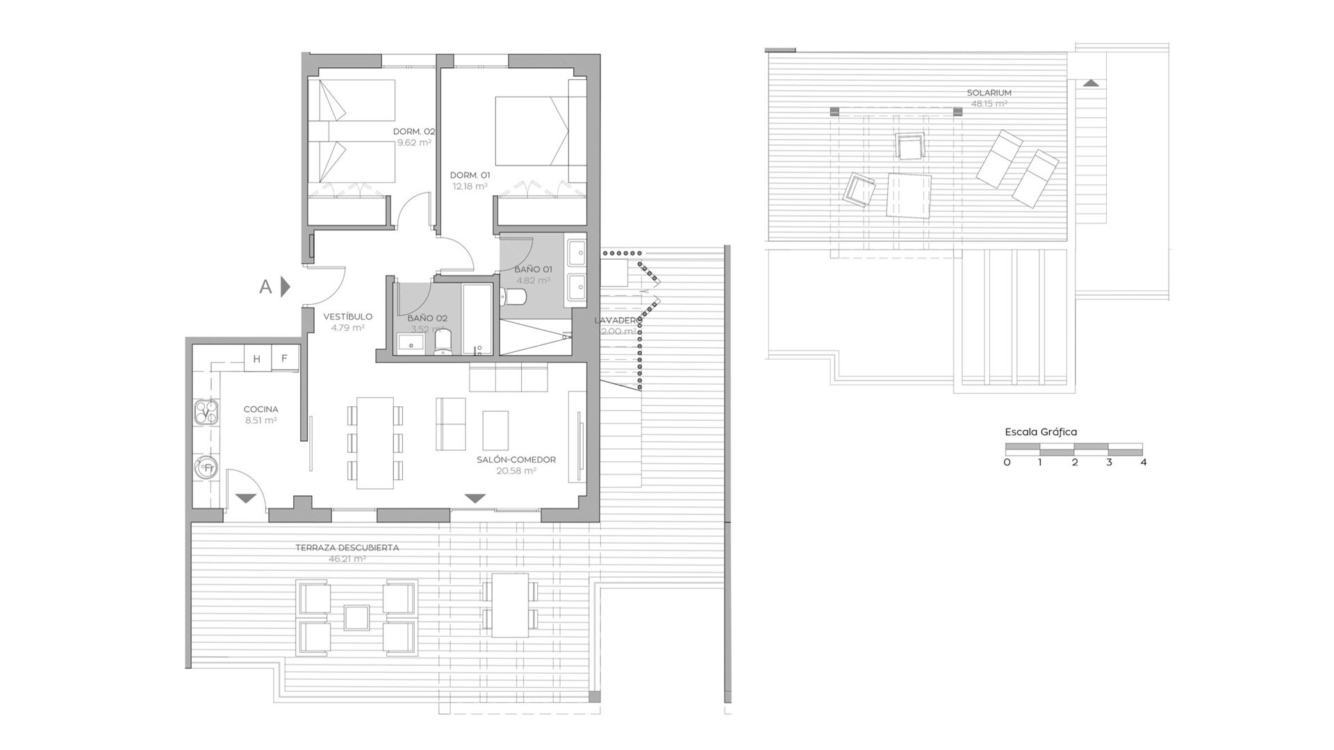 Penthouse en La Reserva de El Limonar, El Limonar, Malaga, Espagne 2 chambres, 64 m2 No. 93661