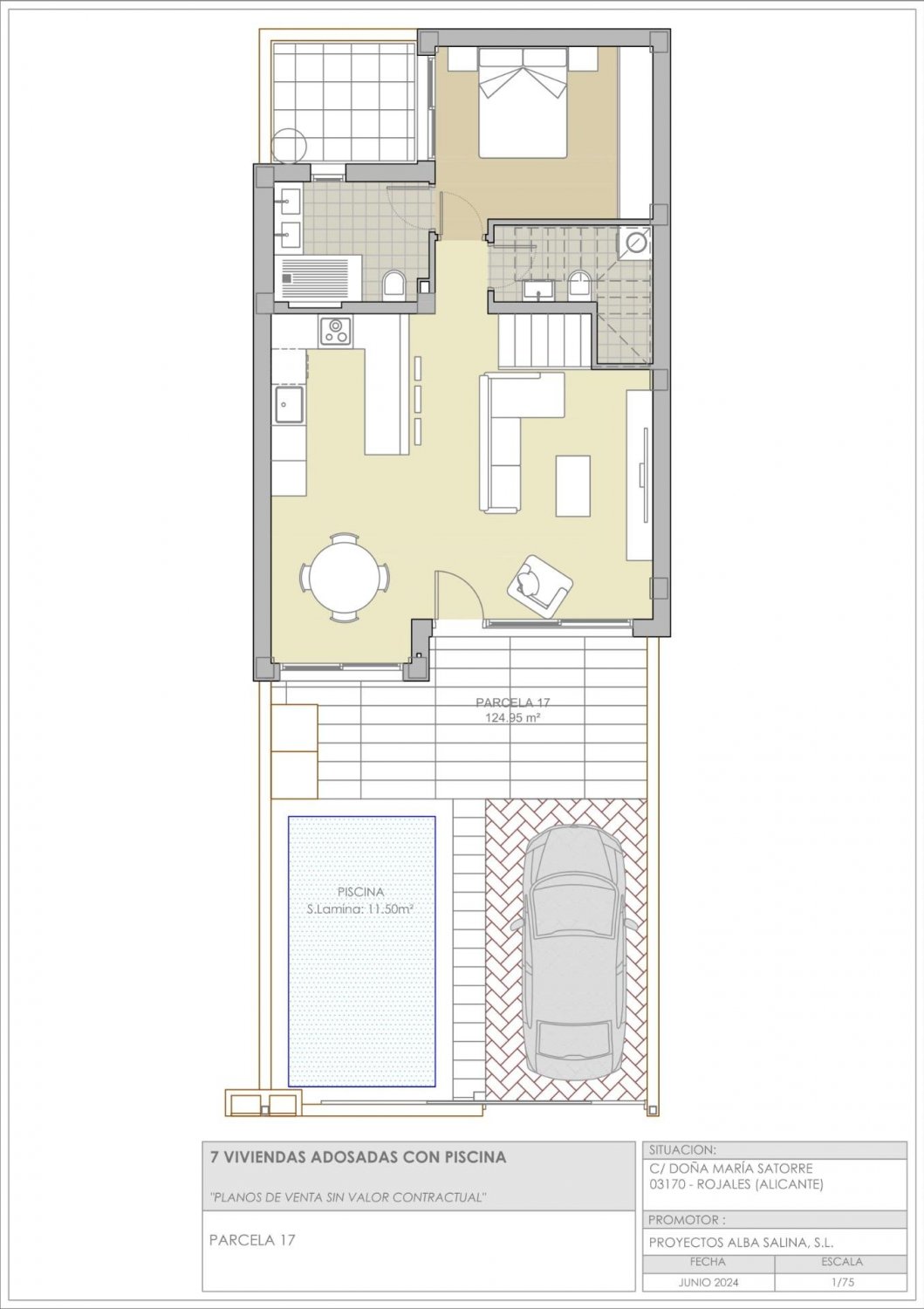 Radhus i Rojales, Alicante, Spanien 3 sovrum, 113 kvm. Nr. 102317