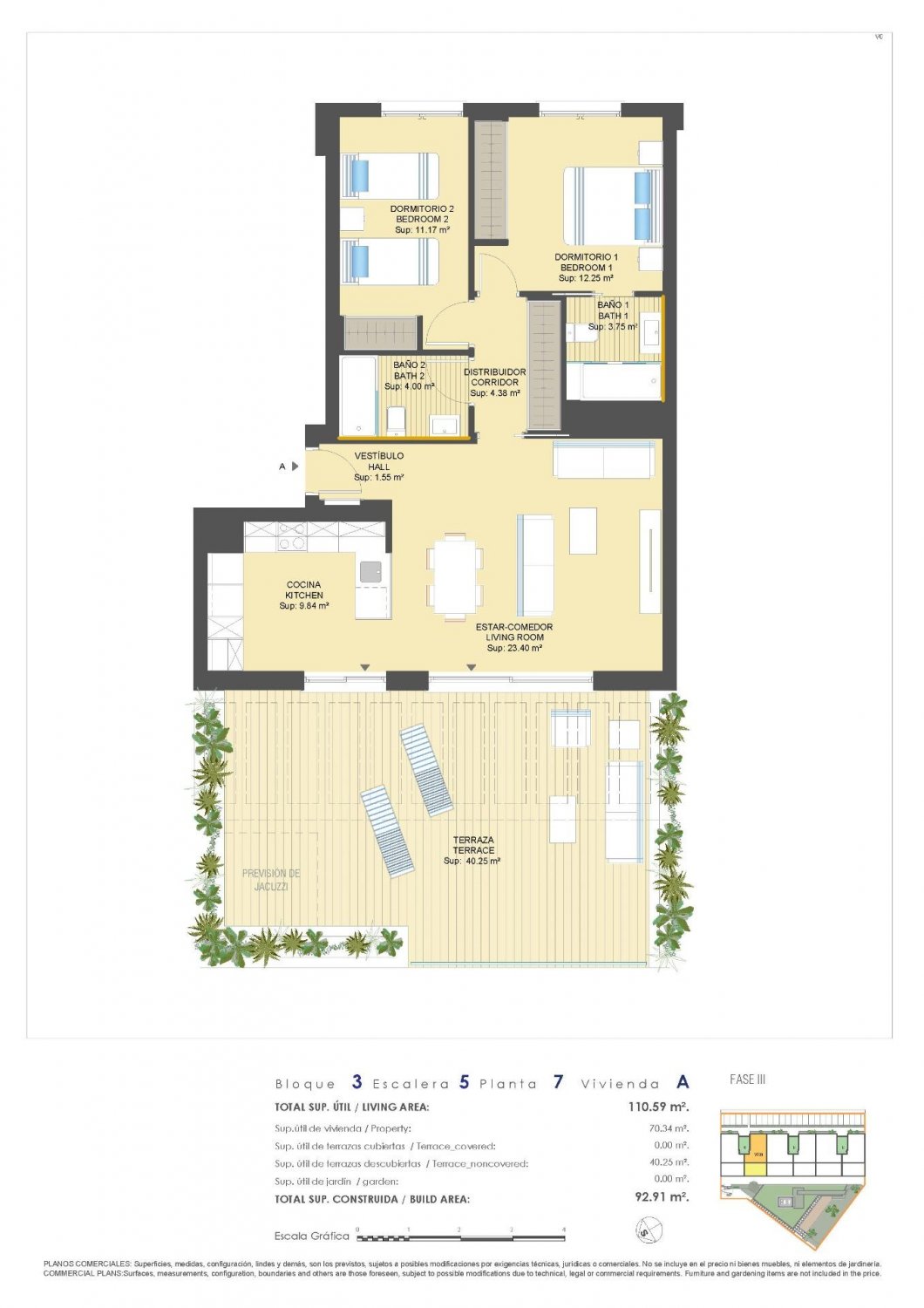Kattohuoneisto Alicante, Espanja 2 makuuhuonetta, 92 m2 No. 111368
