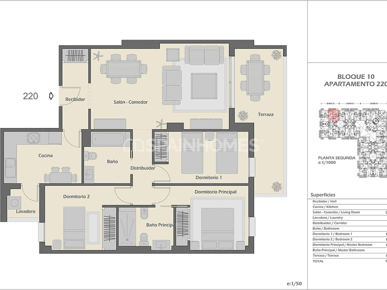 Penthauss Marbella, Malaga, Spānijā 2 istabas, 101 m2 Nr. 89071