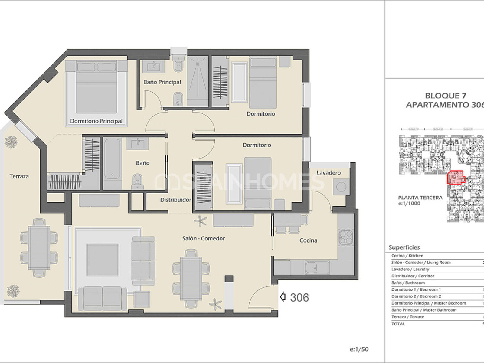 Penthauss Marbella, Malaga, Spānijā 2 istabas, 101 m2 Nr. 89071
