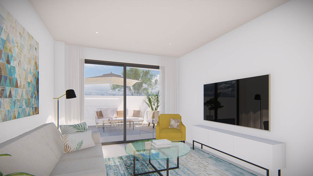 Lägenhet i Villajoyosa, Alicante, Spanien 2 sovrum, 63 kvm. Nr. 84275