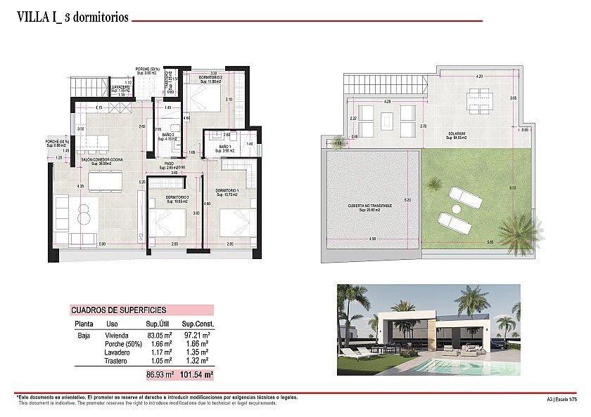 Villa in Condado de Alhama Golf Resort, Murcia, Spain 3 bedrooms, 109 sq.m. No. 103315