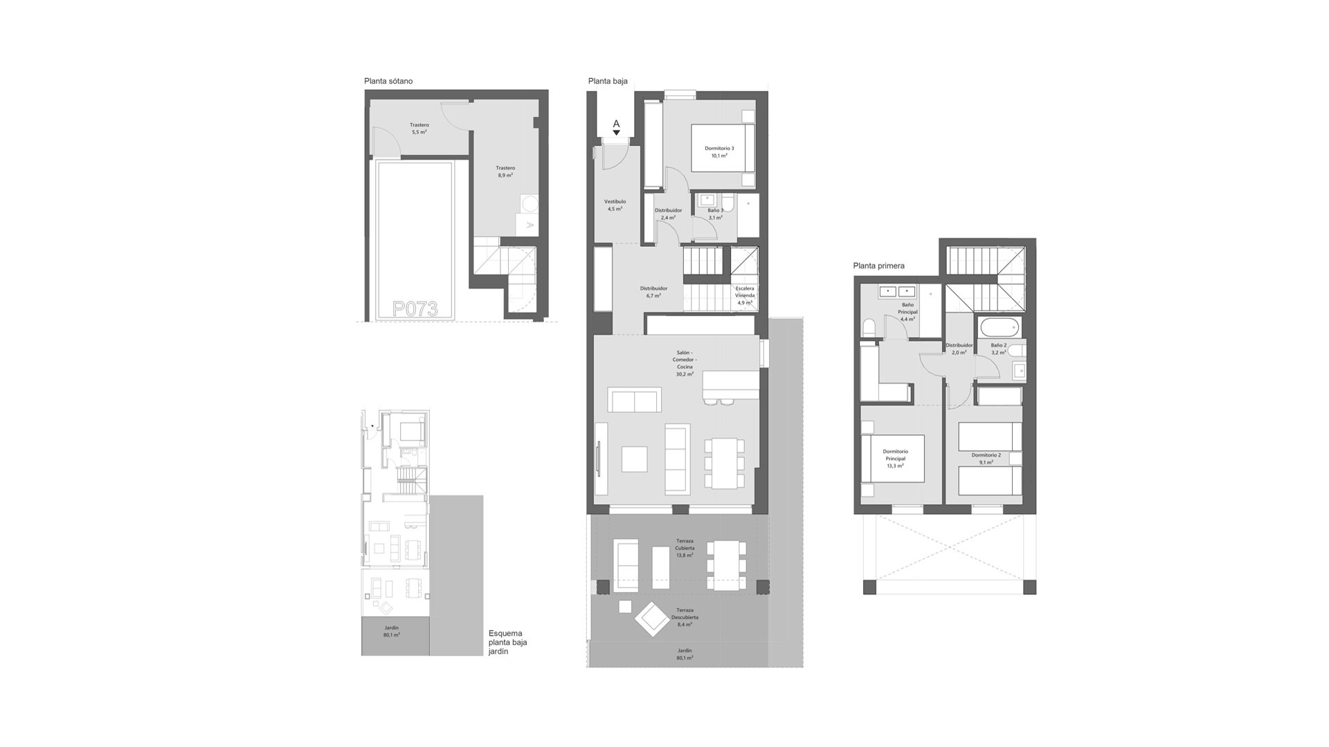 Dvīņu māja Symphony Suites II, Cancelada, Malaga, Spānijā 3 istabas, 93 m2 Nr. 93755