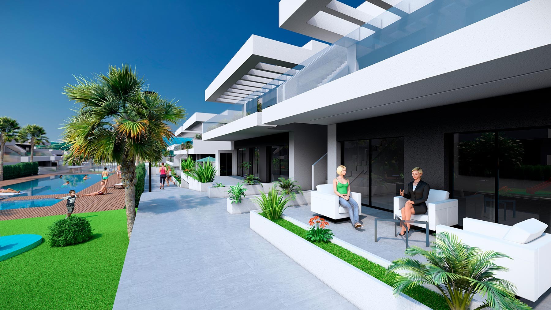 Bungalow en Alicante, España 2 dormitorios, 68 m2 No. 112239