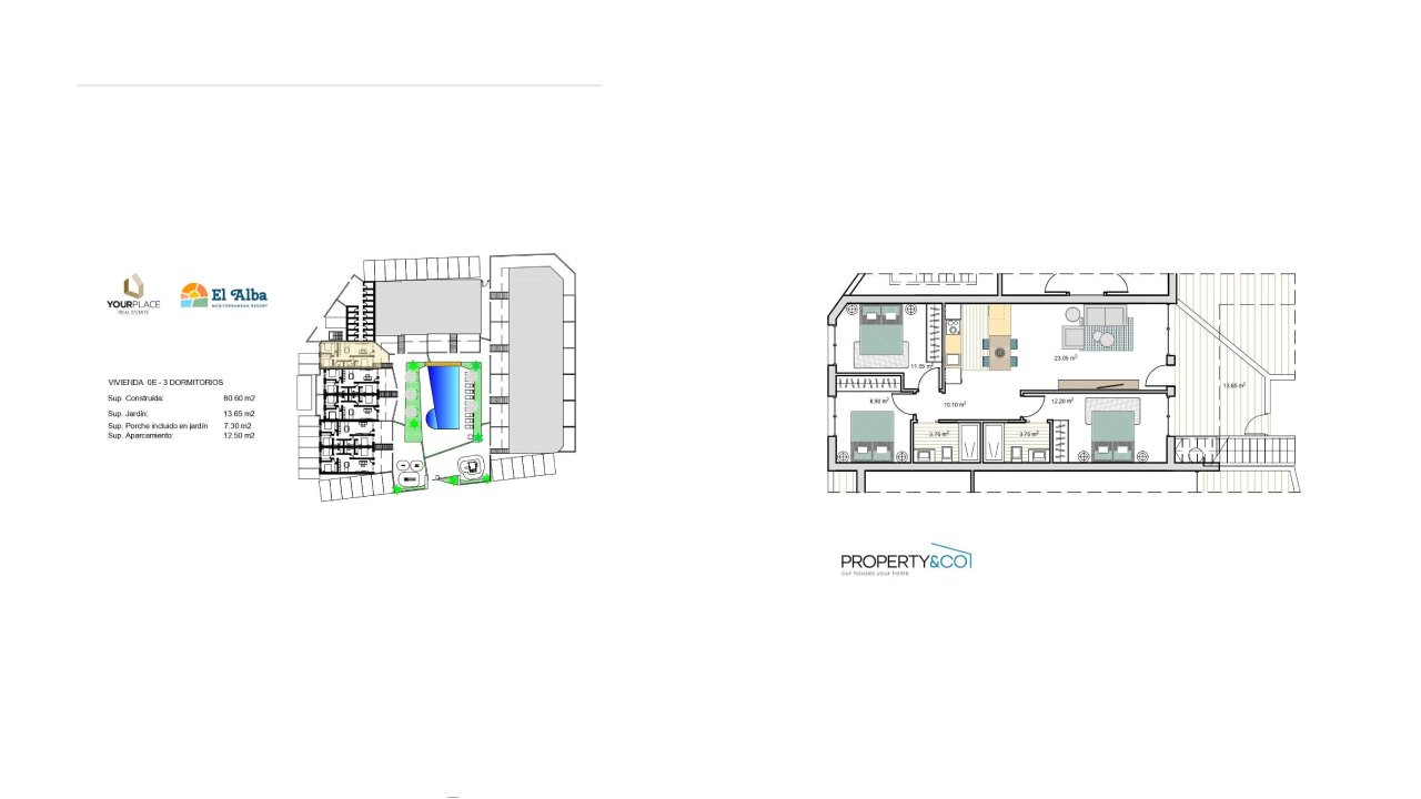 Квартира в El Alba Rainbow Your Place, Мурсия, Испания 3 спальни, 80.6м2 №104346