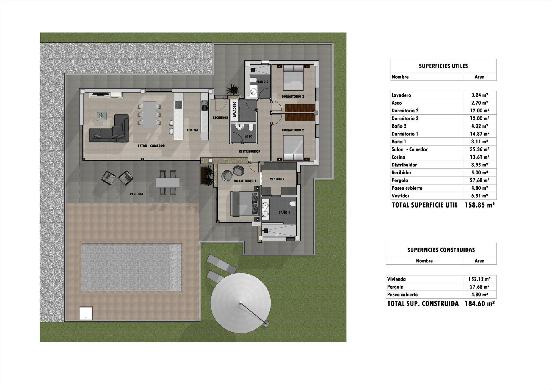 Villa in Pinoso, Alicante, Spain 3 bedrooms, 184 sq.m. No. 111381
