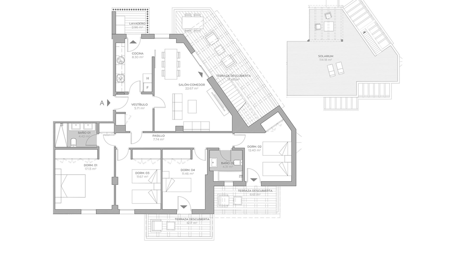 Kattohuoneisto La Reserva de El Limonar, El Limonar, Malaga, Espanja 4 makuuhuonetta, 106 m2 No. 93668