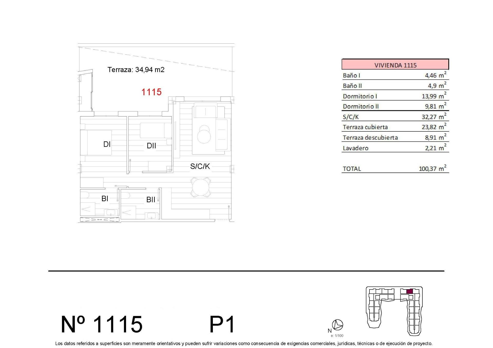 Apartament w San Miguel de Salinas, Alicante, Hiszpania 2 sypialnie, 65 mkw. nr 111164