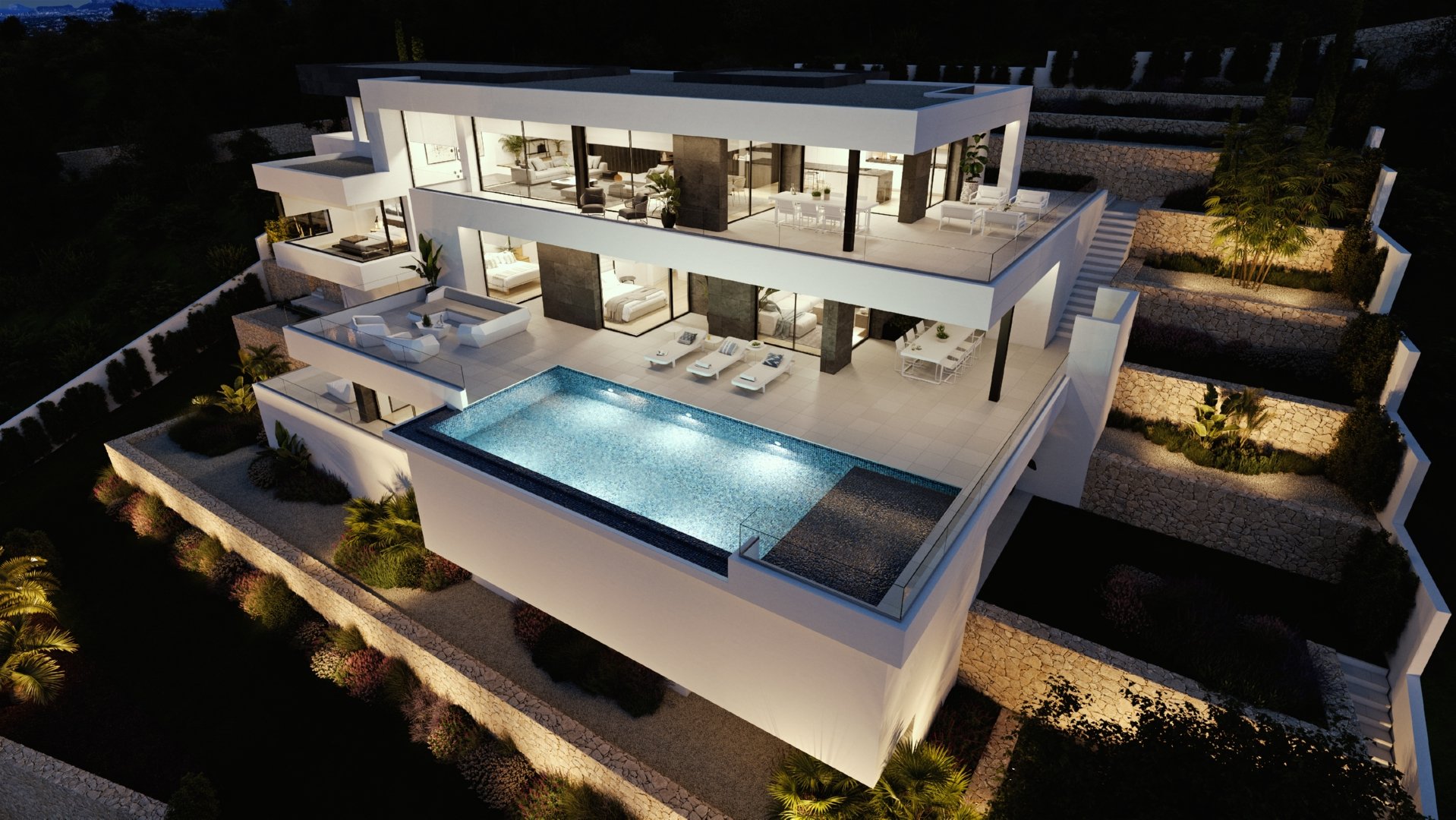 Villa a Cumbre Del Sol, Alicante, Spagna 3 camere da letto, 830 mq. N° 89141