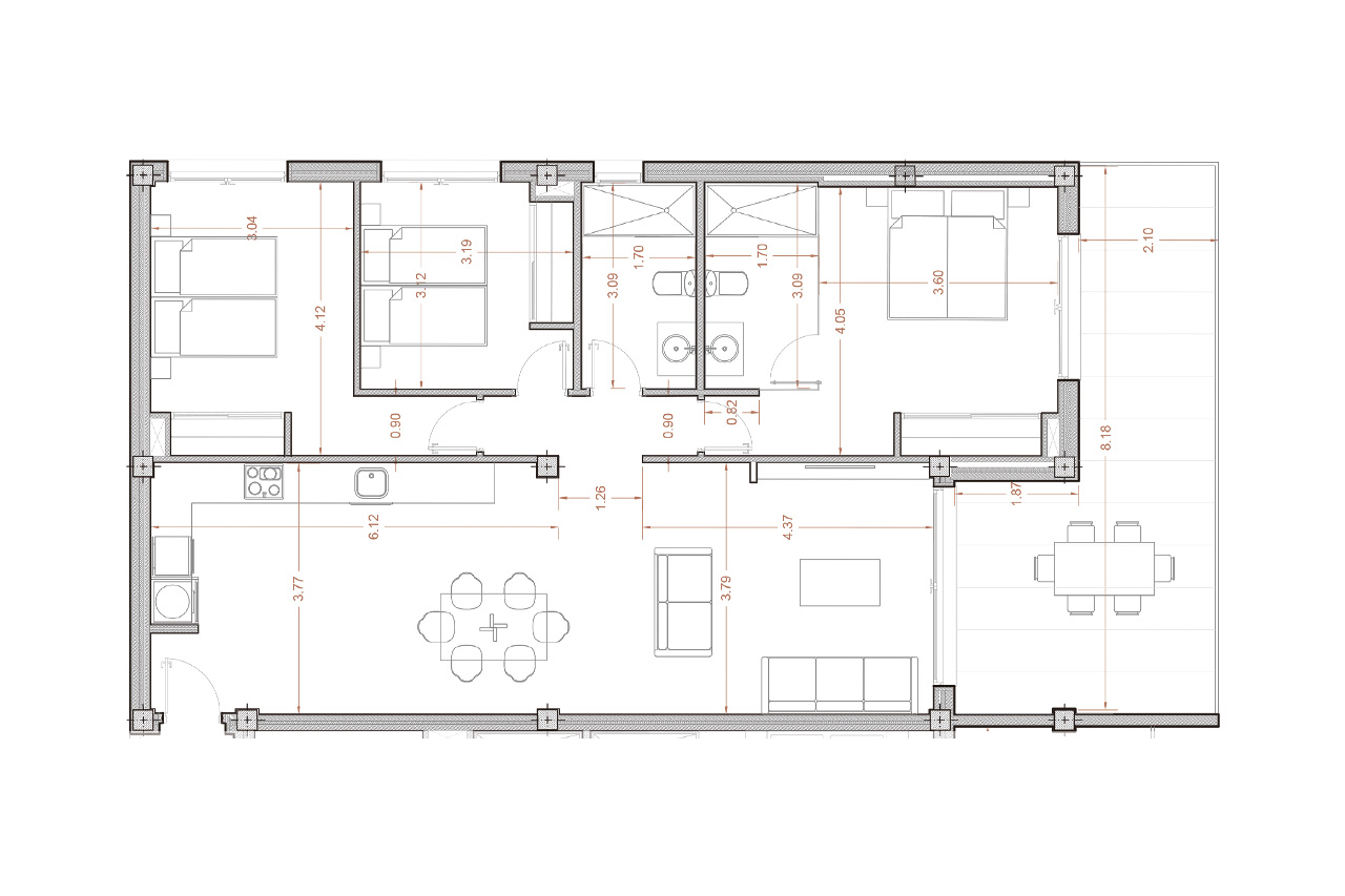 Apartament w San Javier, Murcia, Hiszpania 3 sypialnie, 129 mkw. nr 101563