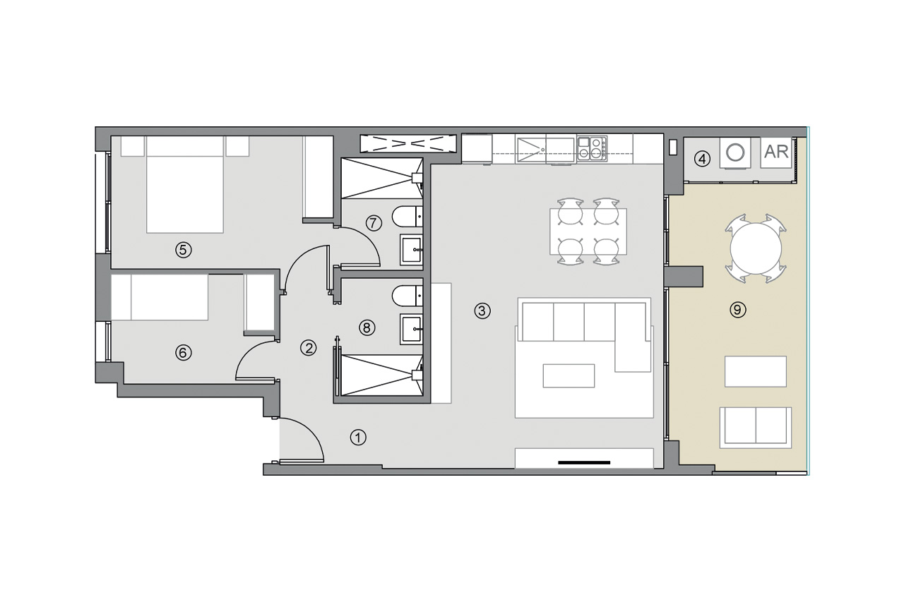 Apartamento en Punta Prima, Alicante, España 2 dormitorios, 71 m2 No. 101553