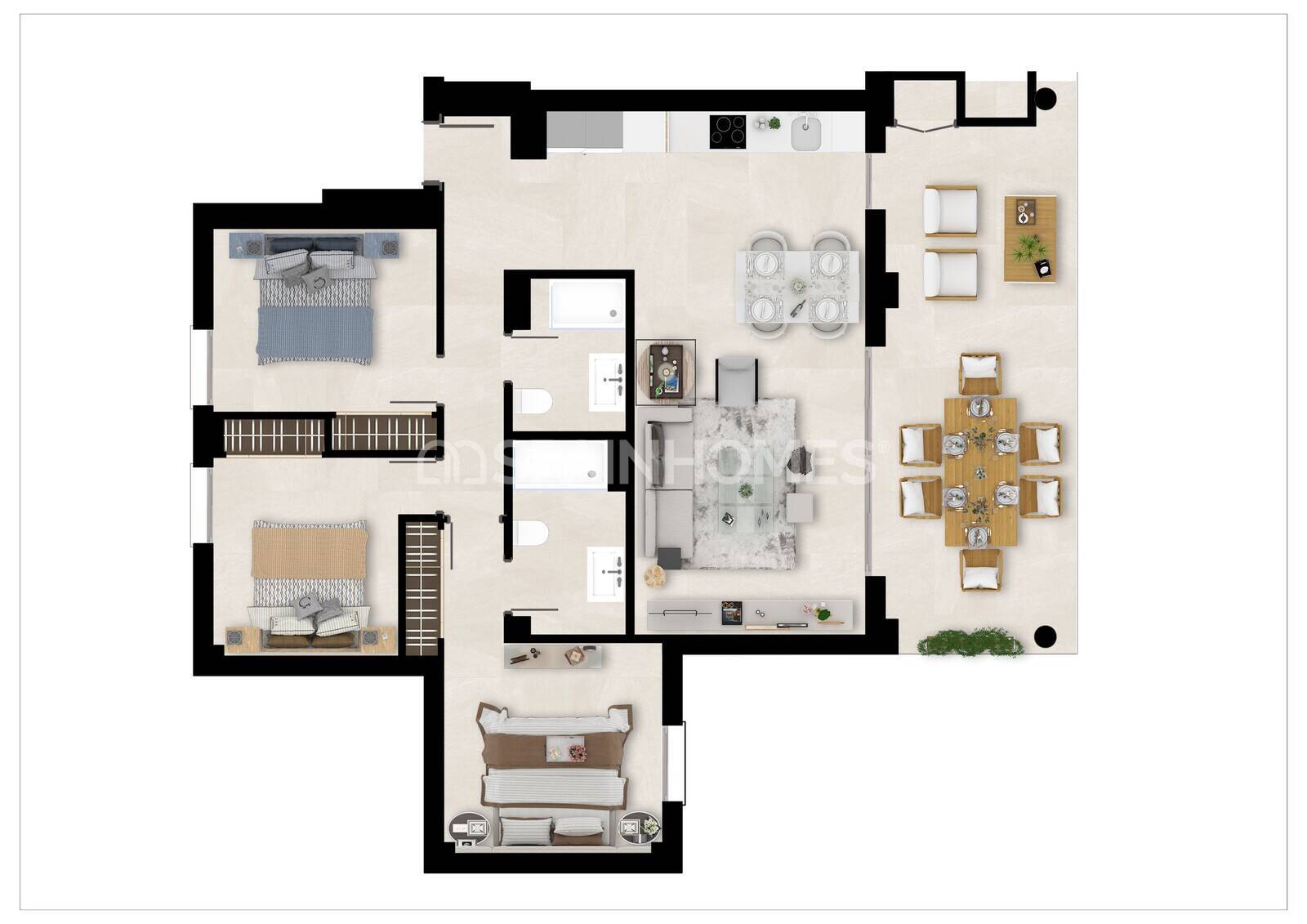 Dzīvoklis Mijas, Malaga, Spānijā 3 istabas, 102 m2 Nr. 59597