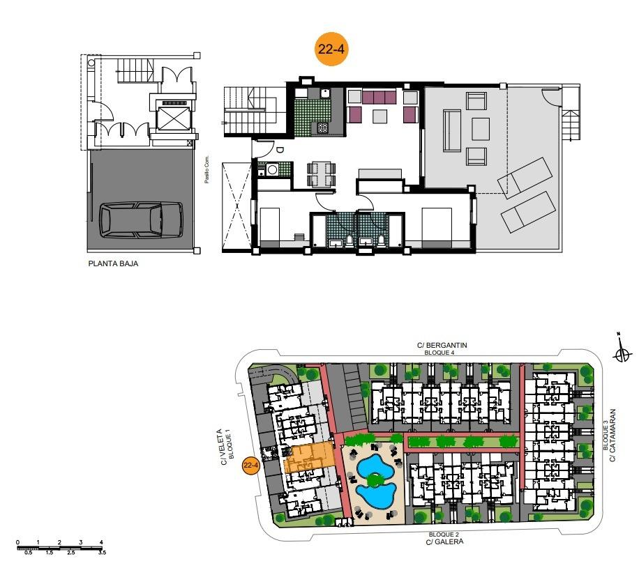 Bungalow in Pilar de la Horadada, Alicante, Spanien 2 Schlafzimmer, 71 m2 Nr. 96632