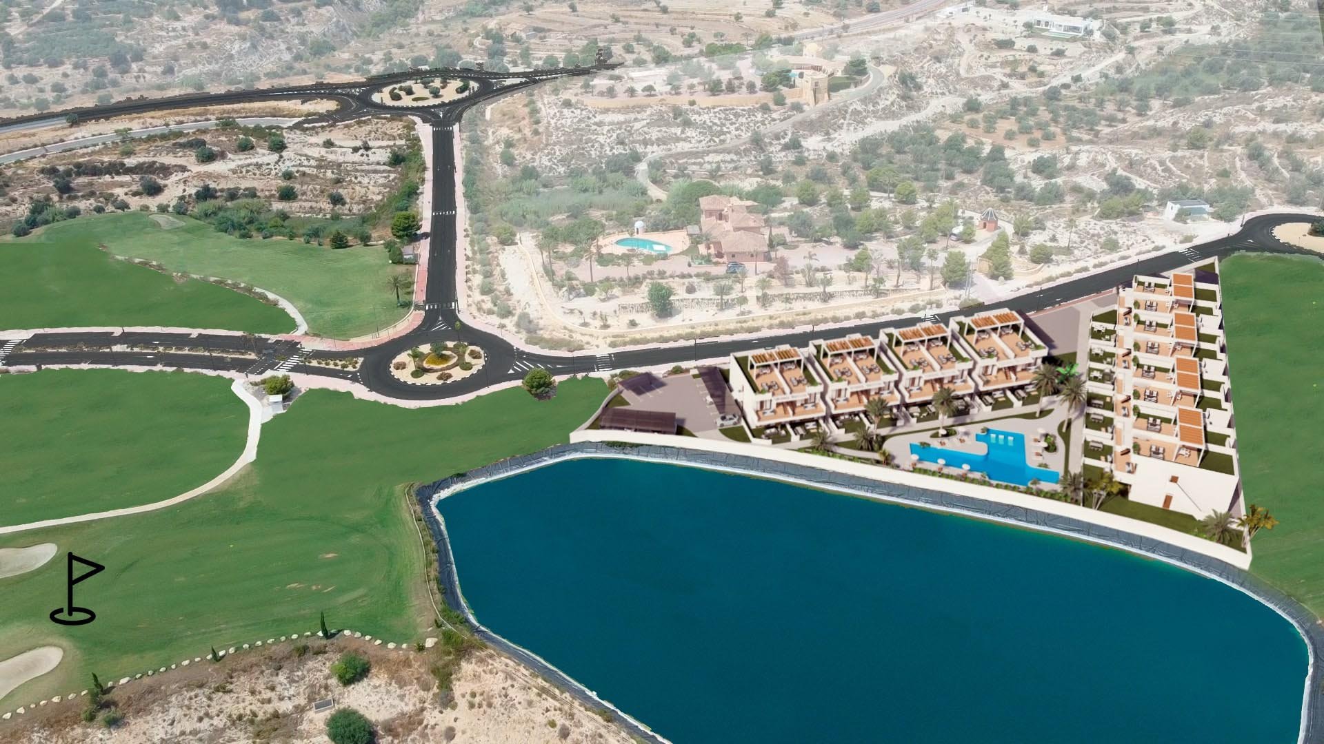 Bungalow en Leduc Golf Resort, Finestrat, Alicante, España 3 dormitorios, 158 m2 No. 90253