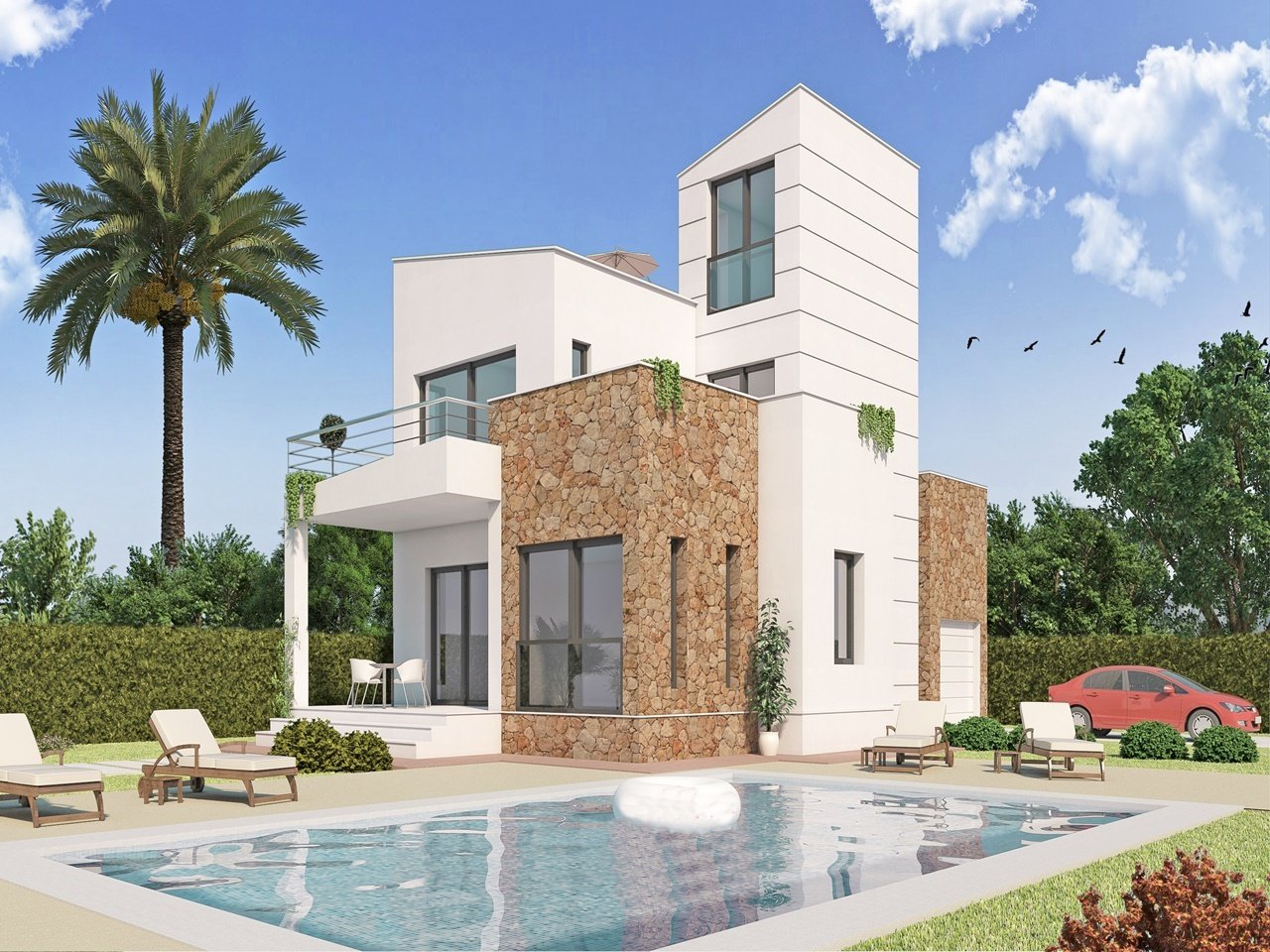Hus i Los Alcazares, Murcia, Spanien 3 sovrum, 131 kvm. Nr. 23252