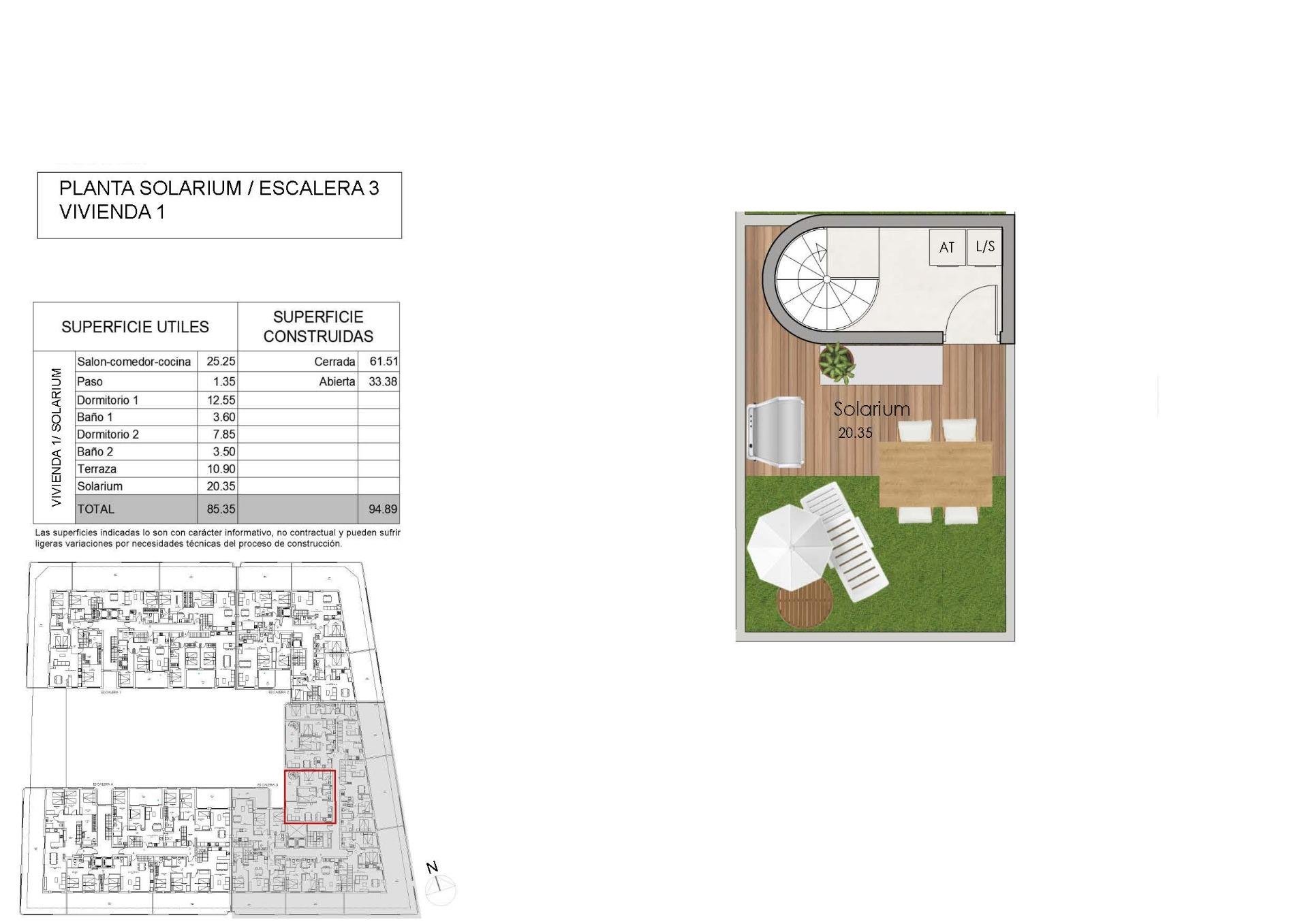 Penthouse à Santa Pola, Alicante, Espagne 2 chambres, 94 m2 No. 101146