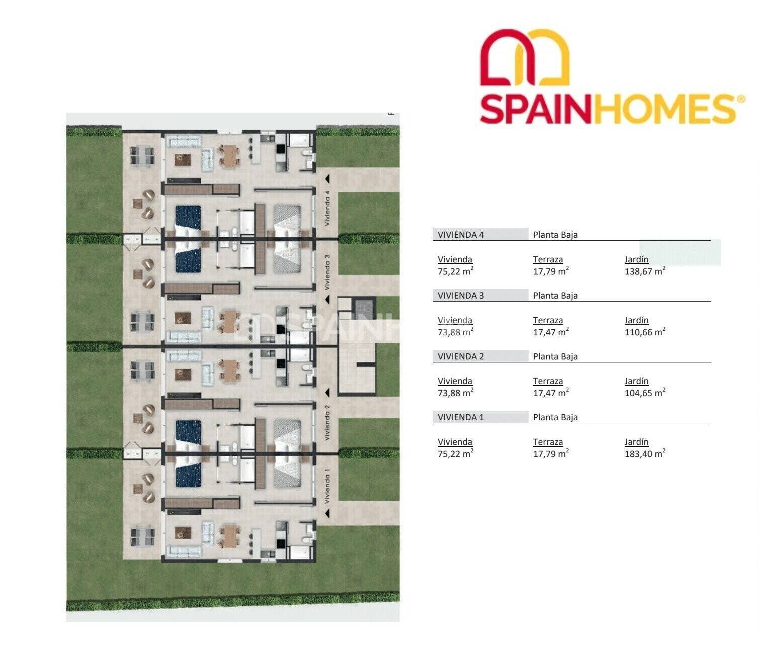 Wohnung in Fuente Alamo, Murcia, Spanien 2 Schlafzimmer, 78 m2 Nr. 108166