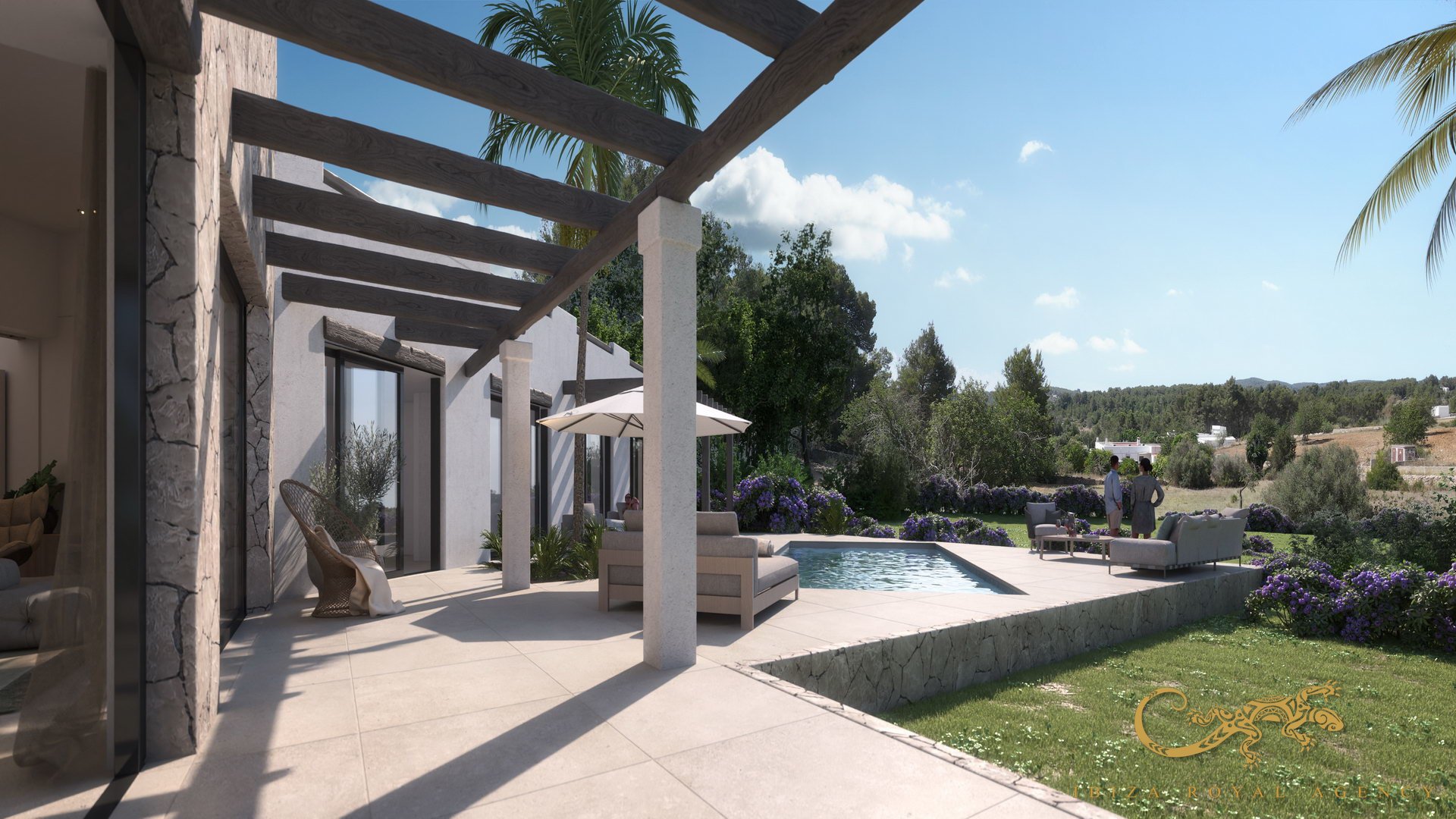 Huvila Santa Gertrudis De Fruitera, Ibiza, Espanja 4 makuuhuonetta, 410 m2 No. 130014