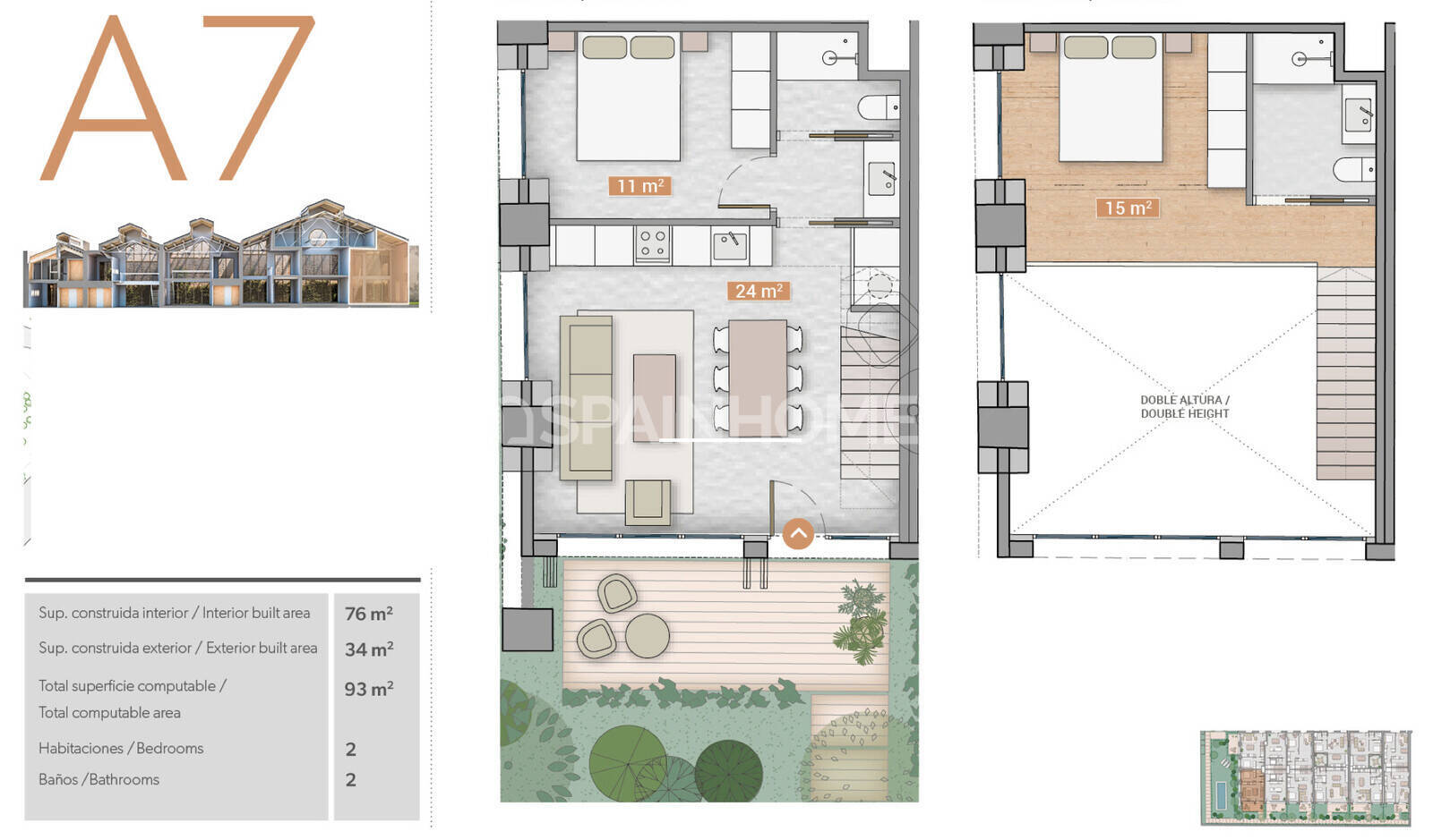 Villa in Barcelona, Spain 2 bedrooms, 76 sq.m. No. 131158