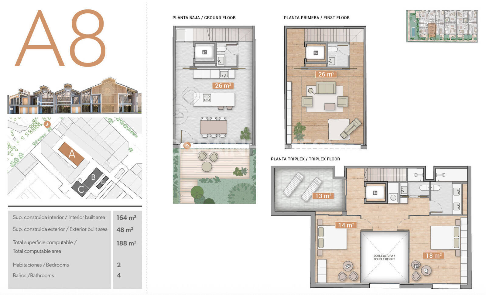 Villa in Barcelona, Spain 2 bedrooms, 76 sq.m. No. 131158