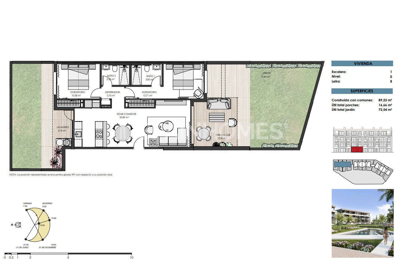 Penthouse w Torre-Pacheco, Murcia, Hiszpania 3 sypialnie, 109 mkw. nr 121206