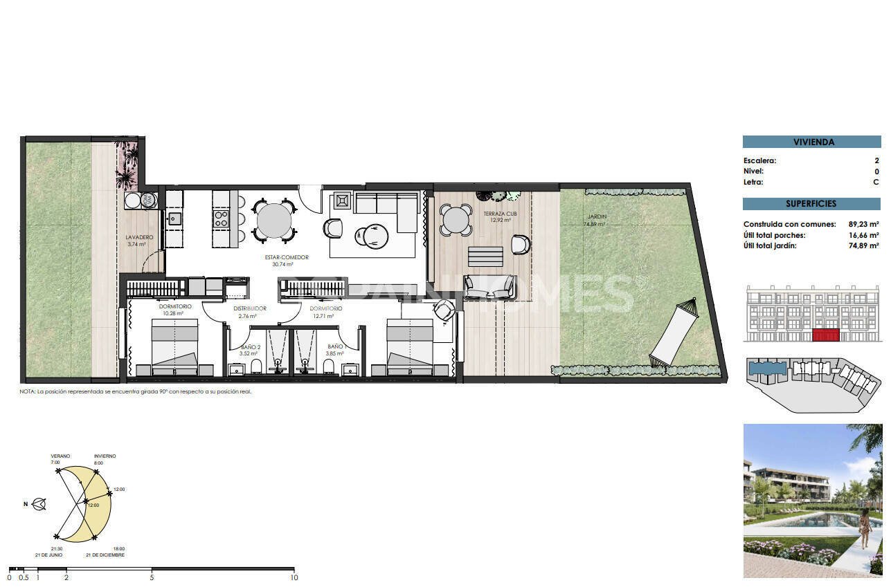 Penthouse w Torre-Pacheco, Murcia, Hiszpania 3 sypialnie, 109 mkw. nr 121206