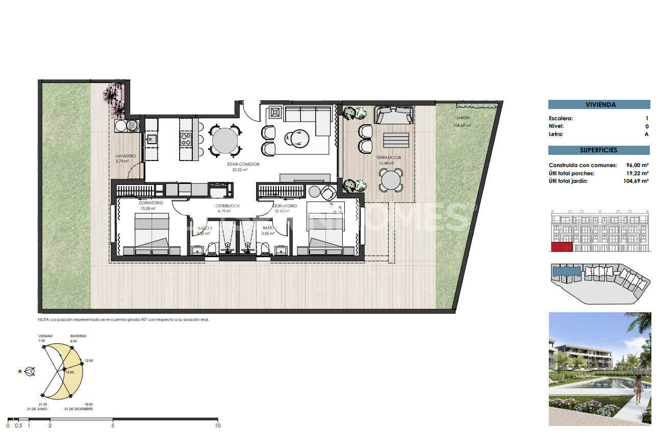 Penthouse w Torre-Pacheco, Murcia, Hiszpania 3 sypialnie, 109 mkw. nr 121206