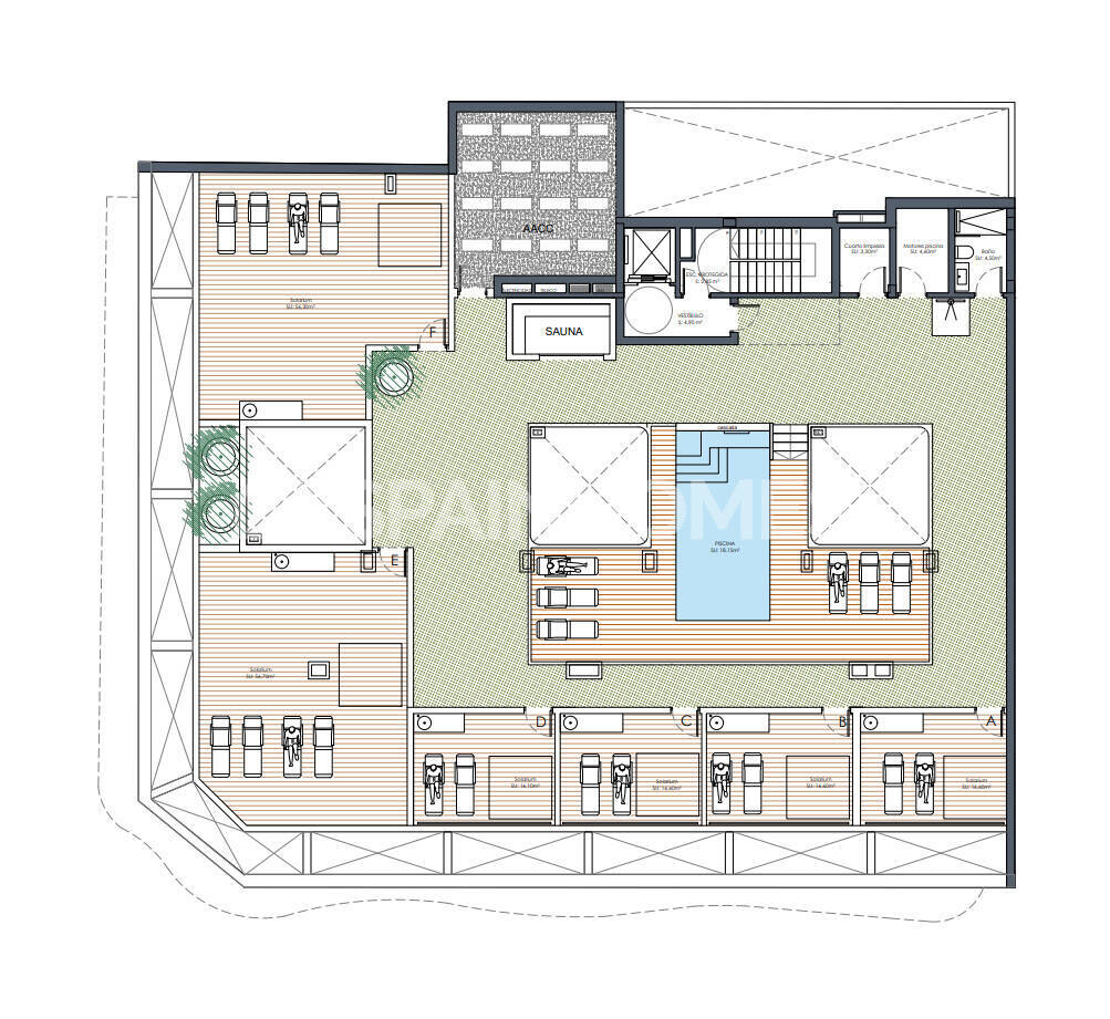 Penthäuser in Torrevieja, Alicante, Spanien 2 Schlafzimmer, 53 m2 Nr. 121209