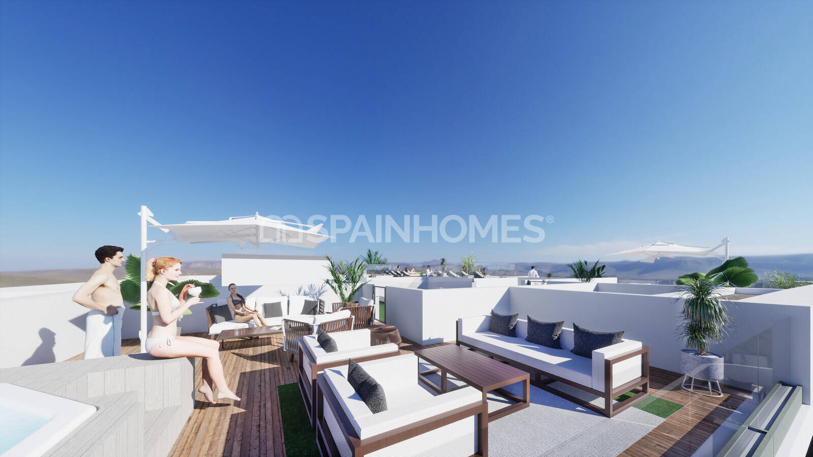 Penthäuser in Torrevieja, Alicante, Spanien 2 Schlafzimmer, 53 m2 Nr. 121209