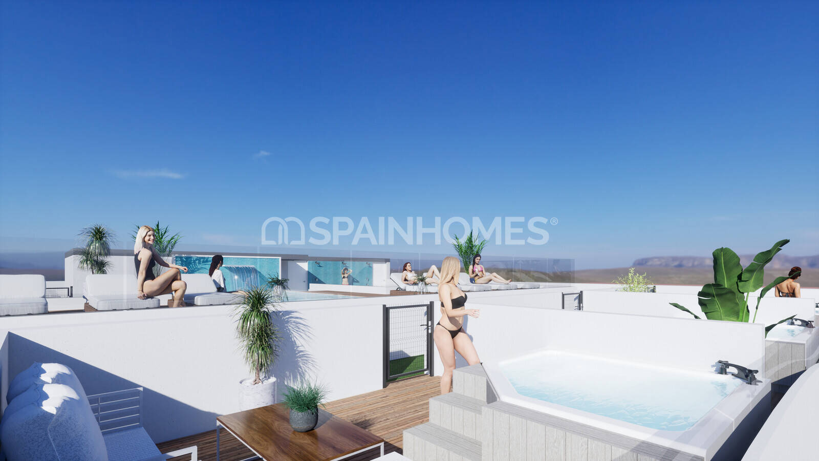 Penthäuser in Torrevieja, Alicante, Spanien 2 Schlafzimmer, 53 m2 Nr. 121209