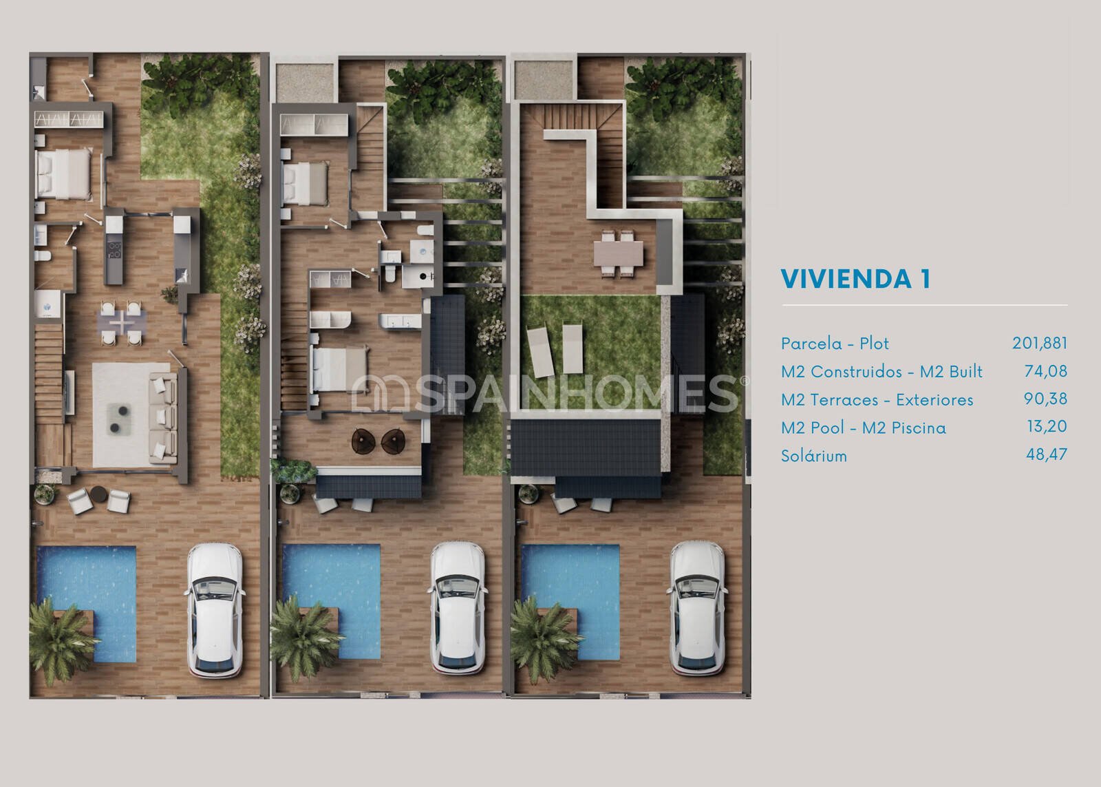 Villa à San Pedro del Pinatar, Murcia, Espagne 3 chambres, 174 m2 No. 120921