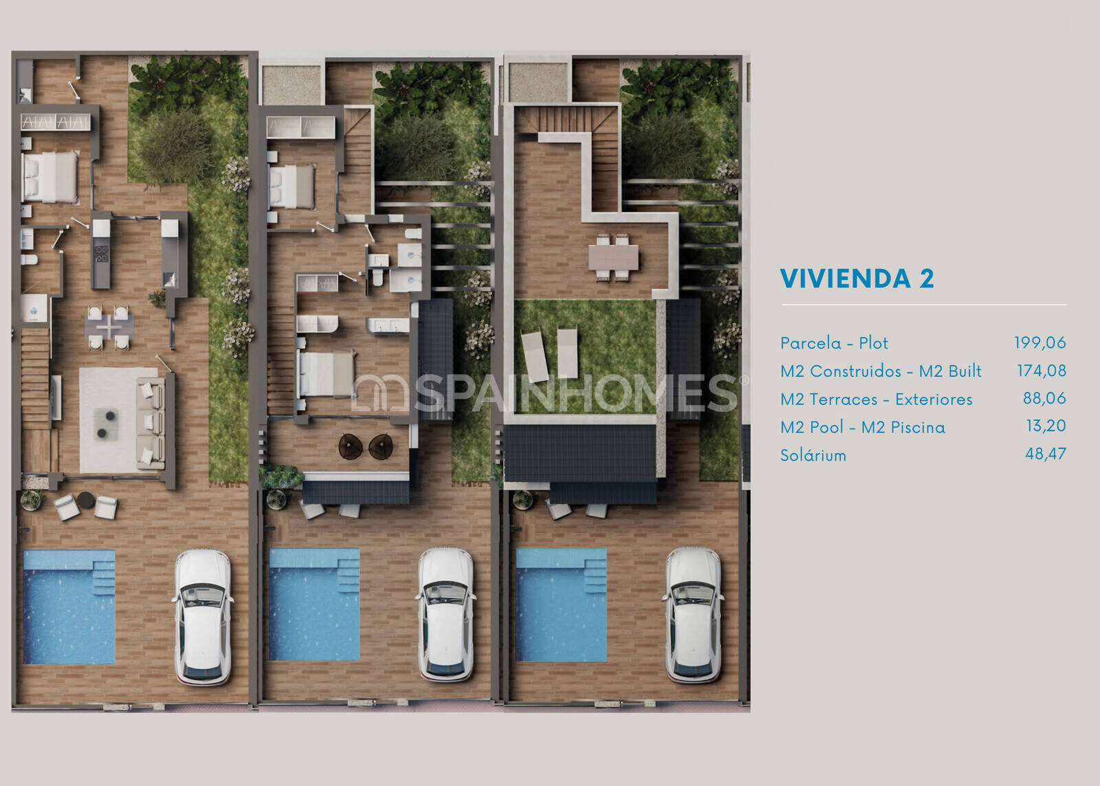 Villa à San Pedro del Pinatar, Murcia, Espagne 3 chambres, 174 m2 No. 120921
