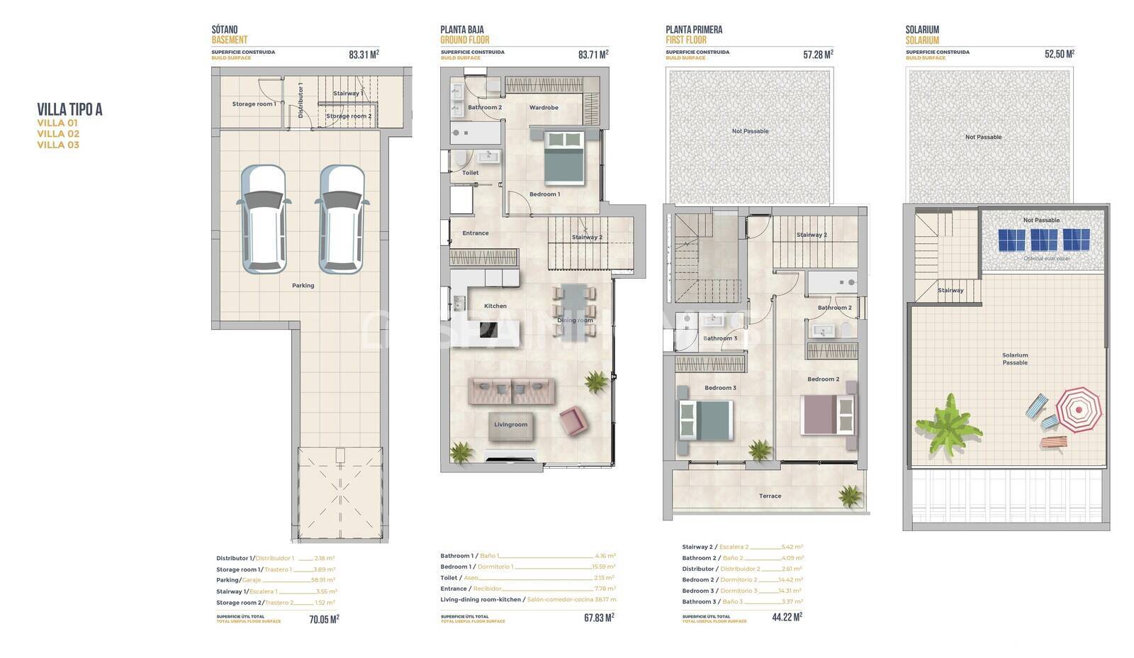 Villa Finestrat, Alicante, Spānijā 3 istabas, 141 m2 Nr. 121044