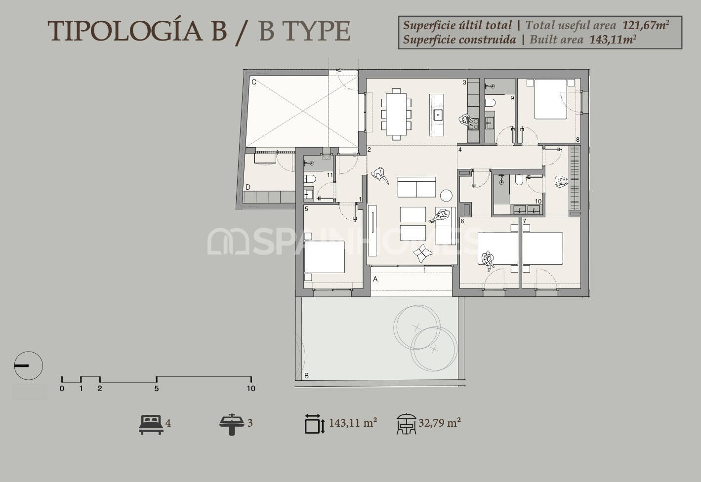 Apartment à Begur, Girona, Espagne 4 chambres, 121 m2 No. 124684