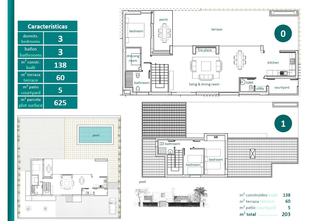 Huvila Sucina, Murcia, Espanja 3 makuuhuonetta, 136 m2 No. 128554