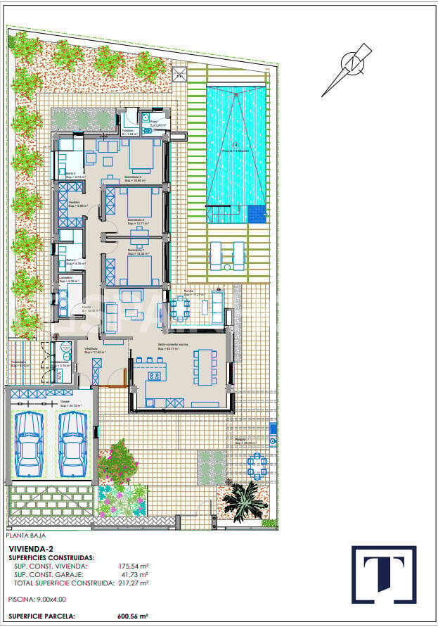 Villa a San Javier, Murcia, Spagna 3 camere da letto, 217 mq. N° 131141