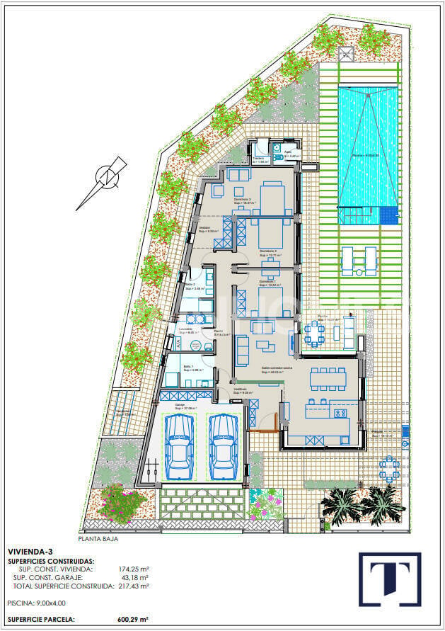 Villa a San Javier, Murcia, Spagna 3 camere da letto, 217 mq. N° 131141