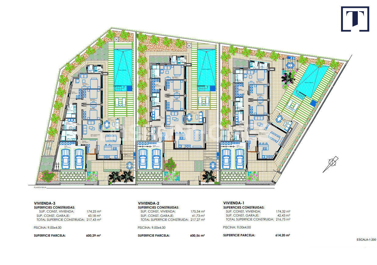 Villa a San Javier, Murcia, Spagna 3 camere da letto, 217 mq. N° 131141