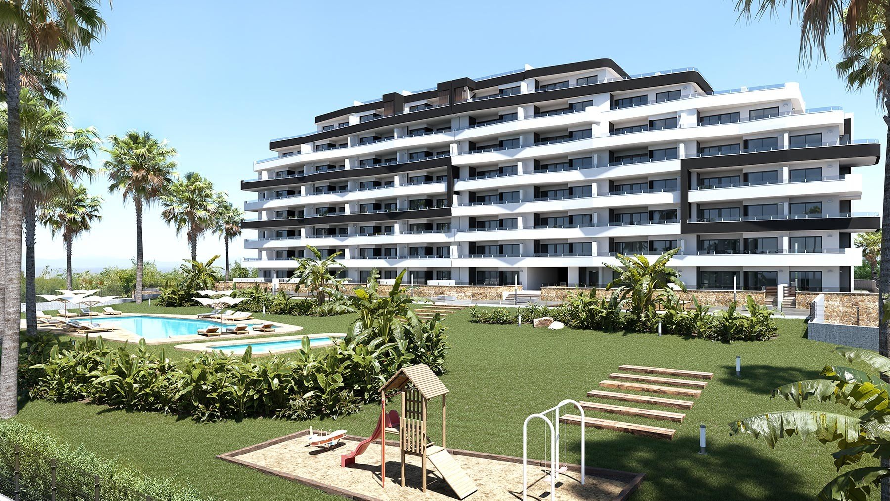 Lägenhet i San Miguel de Salinas, Alicante, Spanien 2 sovrum, 70 kvm. Nr. 128327