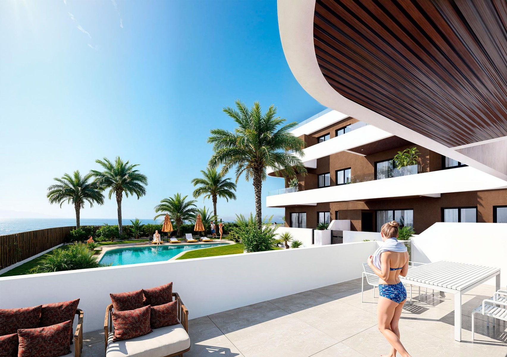 Apartament w Guardamar del Segura, Alicante, Hiszpania 2 sypialnie, 55 mkw. nr 131351