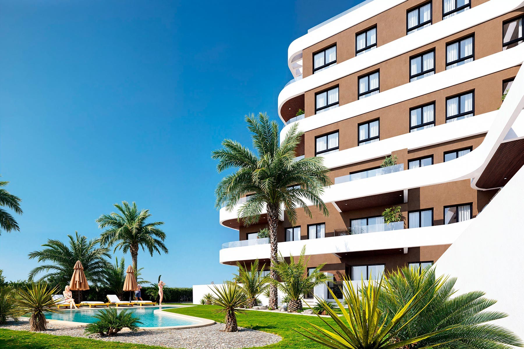 Apartament w Guardamar del Segura, Alicante, Hiszpania 2 sypialnie, 55 mkw. nr 131351