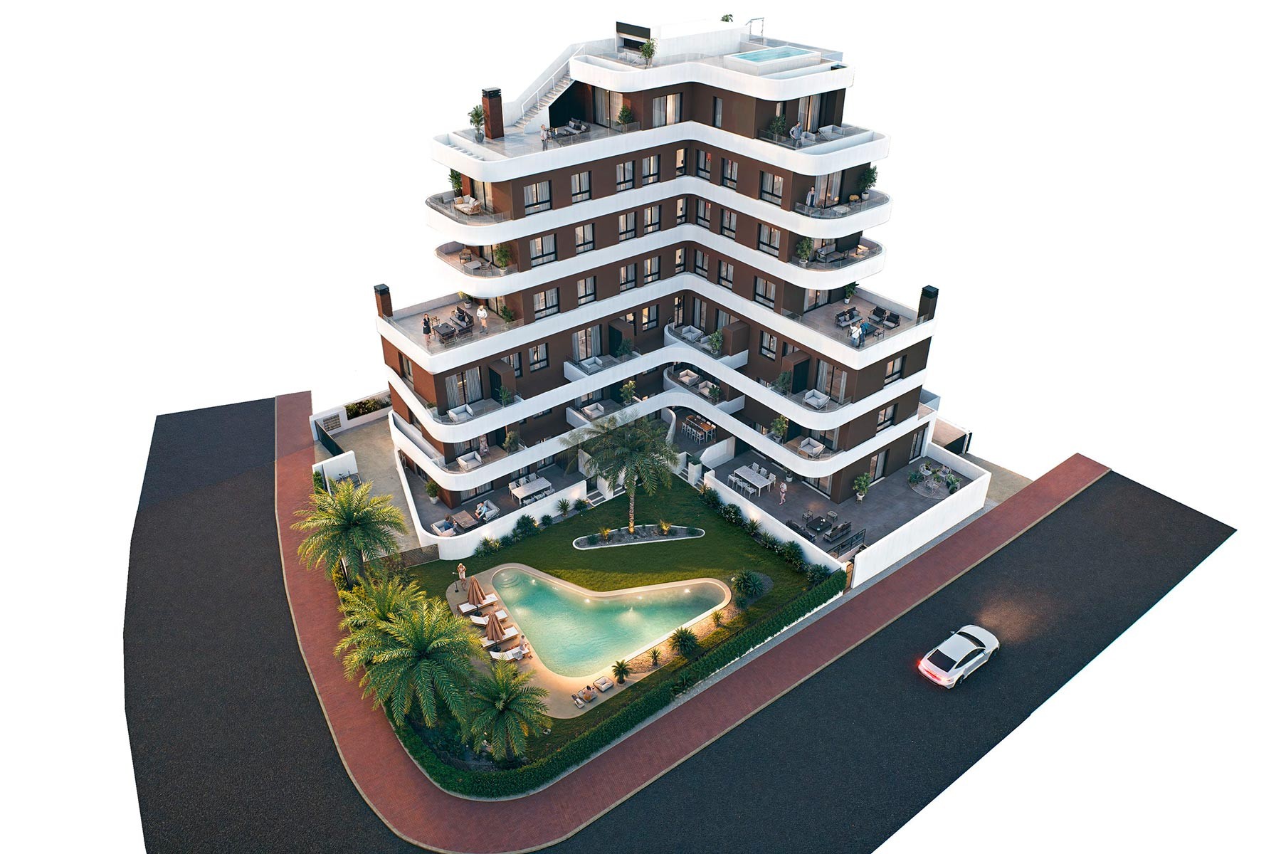 Apartament w Guardamar del Segura, Alicante, Hiszpania 2 sypialnie, 55 mkw. nr 131351