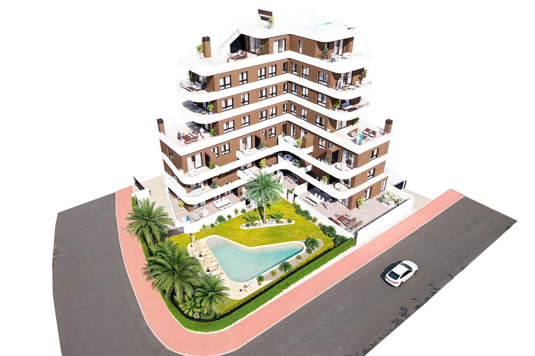 Huoneisto Guardamar del Segura, Alicante, Espanja 2 makuuhuonetta, 56 m2 No. 131352