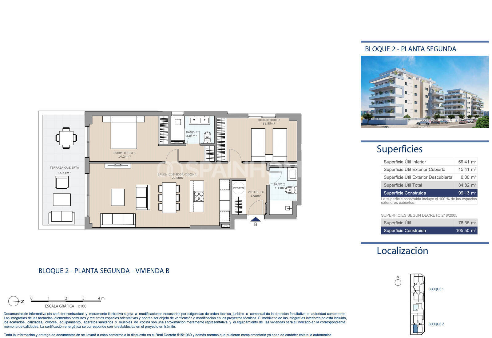 Apartment à Mijas, Malaga, Espagne 2 chambres, 65 m2 No. 120939