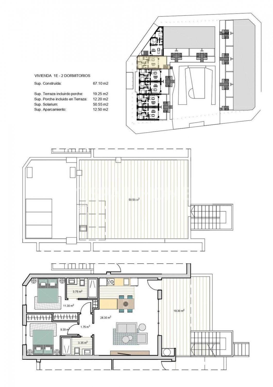 Квартира в Торре-Пачеко, Мурсия, Испания 3 спальни, 80м2 №121134
