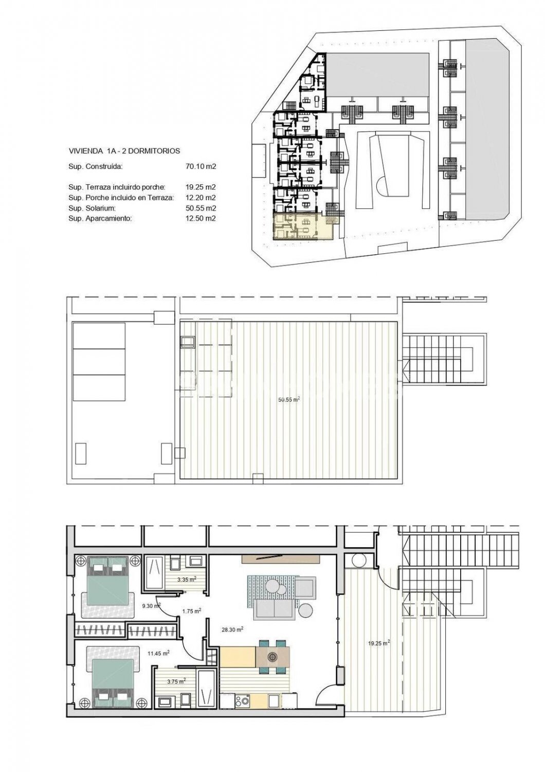 Penthauss Torre-Pacheco, Murcia, Spānijā 2 istabas, 67 m2 Nr. 121133